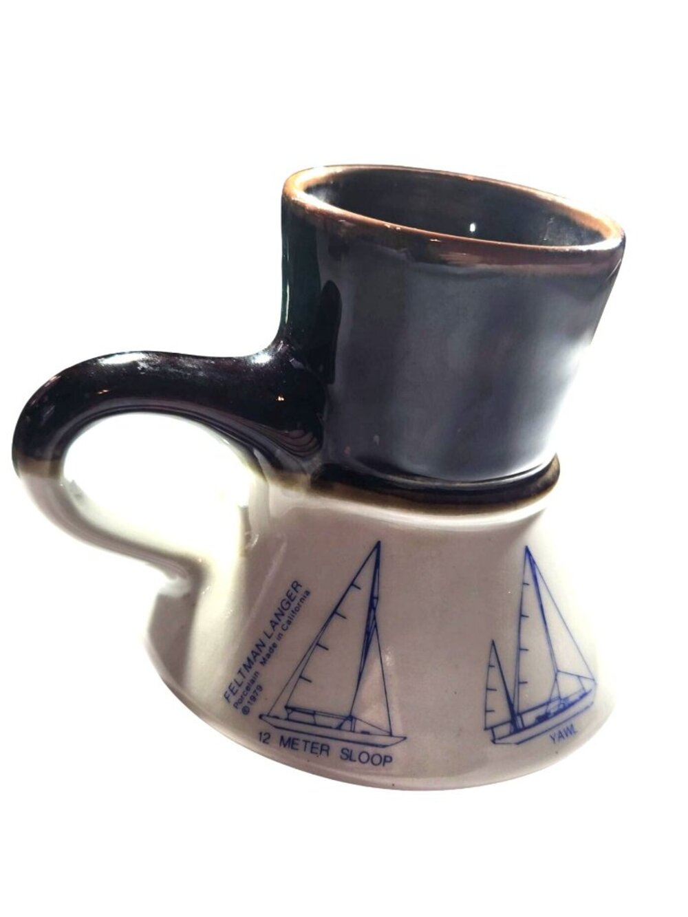 Nautical mug Feltman Langer vtg Boat sailing Cup coffee tea ocean gift ships